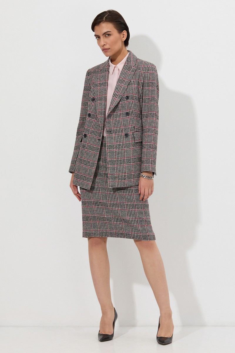 Юбка-карандаш VASSA&Co, пол женский, цвет черный