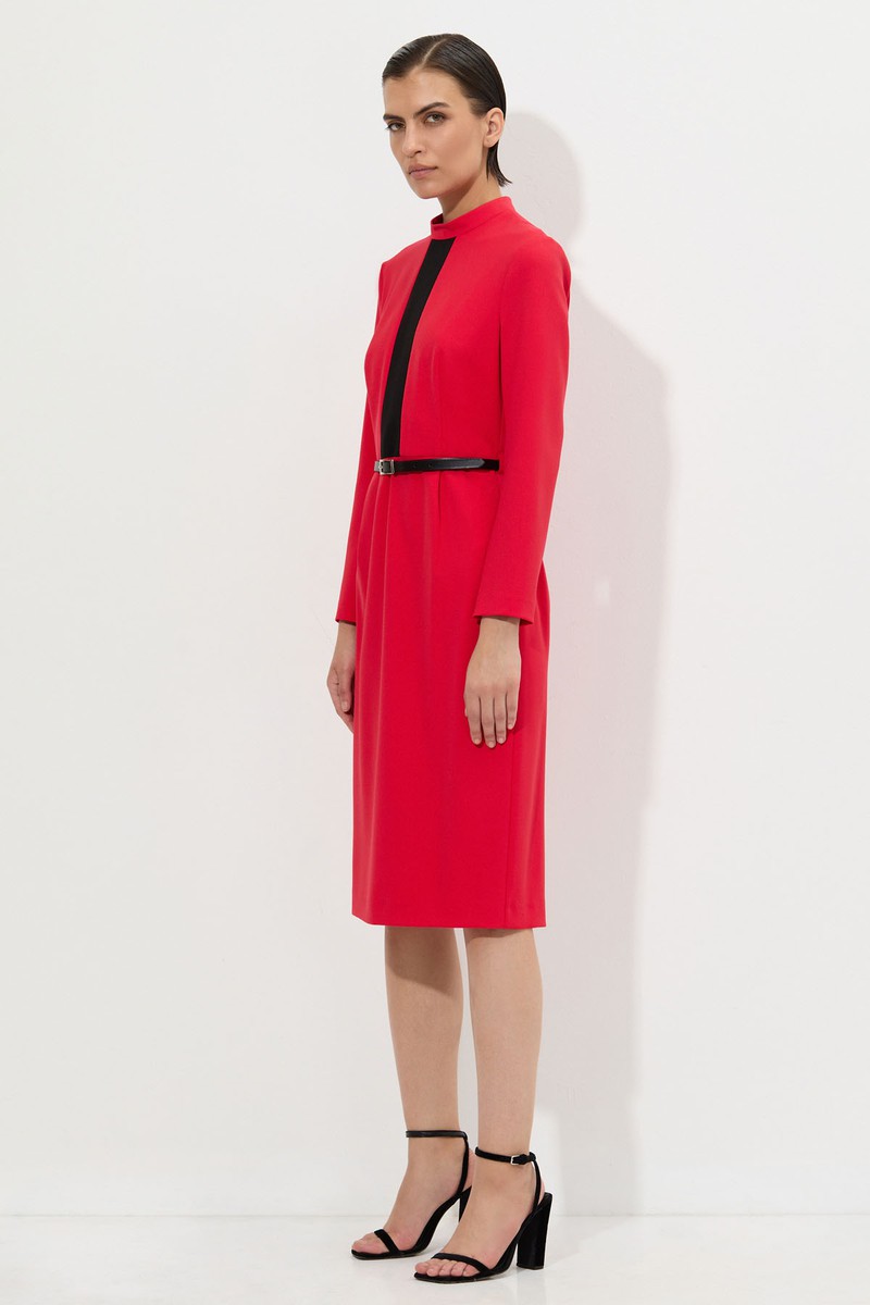 Платье c контрастным эффектом VASSA&Co, пол женский, цвет оранжевый