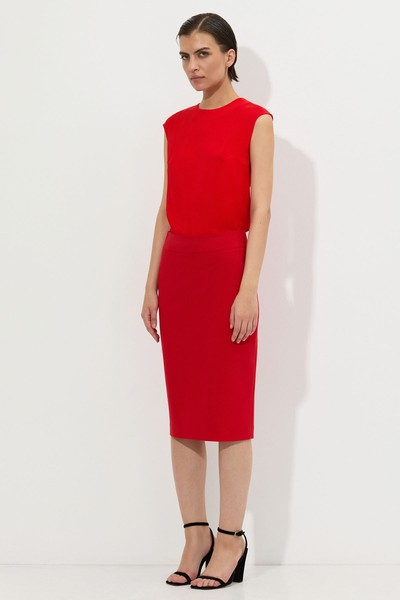 Юбка-карандаш VASSA&Co, пол женский, цвет красный