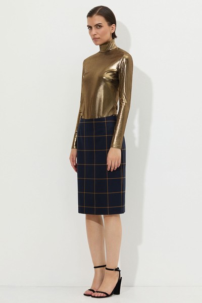 Юбка в клетку VASSA&Co, пол женский, цвет синий