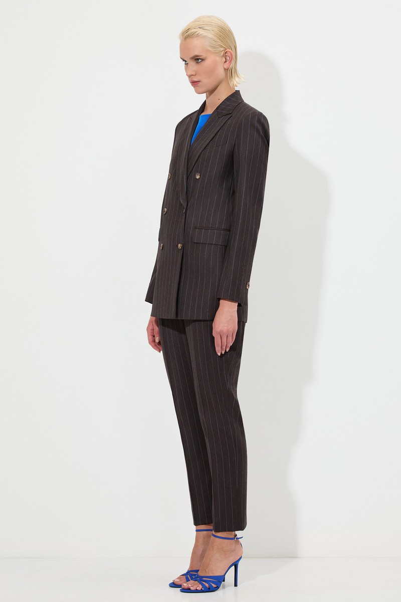 Брюки из 100% шерсти VASSA&Co, пол женский, цвет коричневый