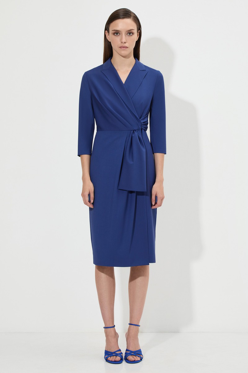 Дизайнерское платье VASSA&Co, пол женский, цвет синий