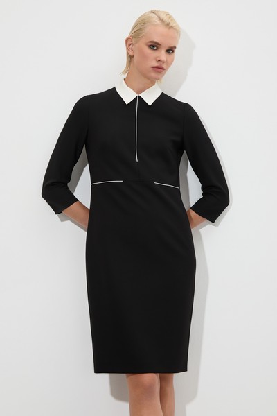 Платье со съемным воротником VASSA&Co, пол женский, цвет черный