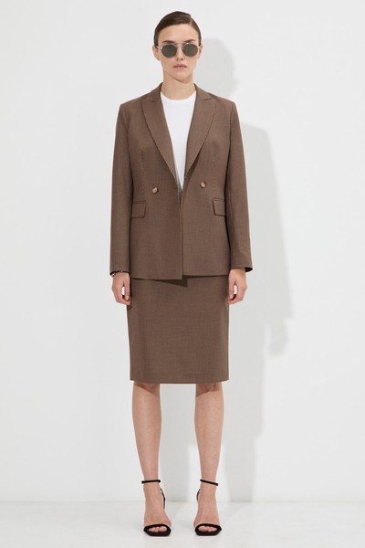 Юбка-карандаш VASSA&Co, пол женский, цвет коричневый