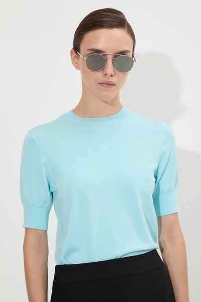 Базовый джемпер VASSA&Co, пол женский, цвет синий