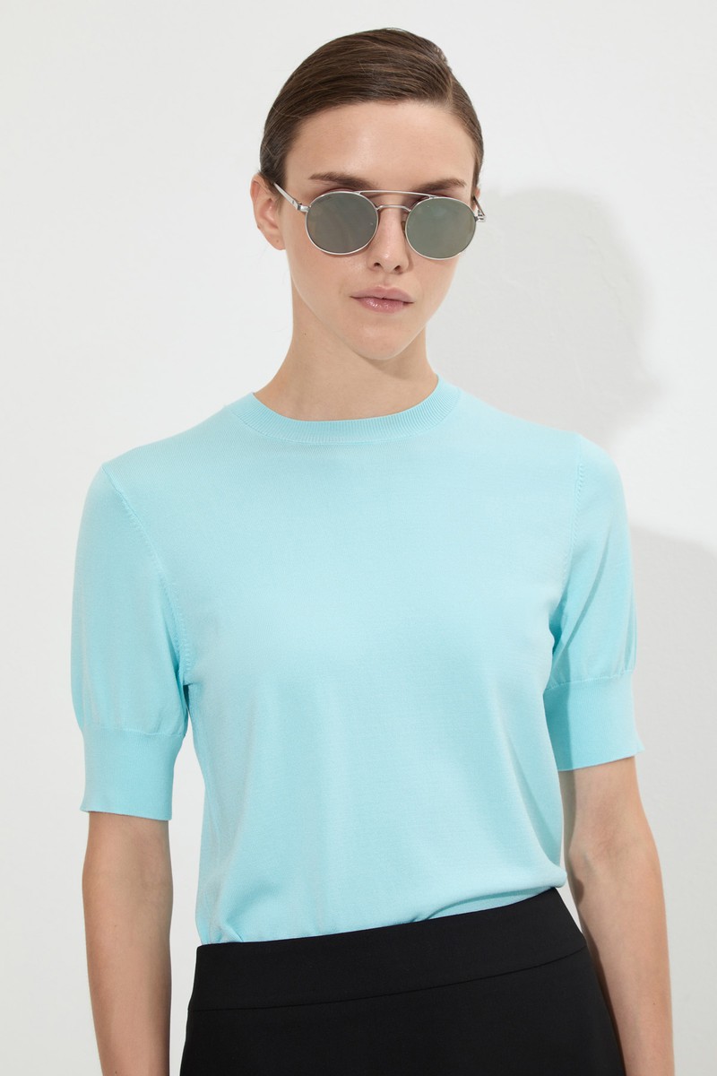 Базовый джемпер VASSA&Co, пол женский, цвет синий