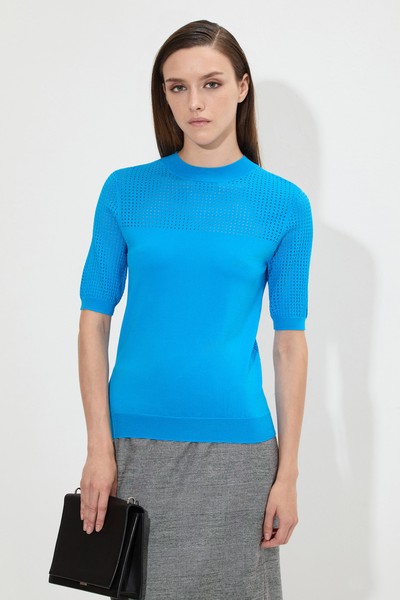 Джемпер VASSA&Co, пол женский, цвет голубой