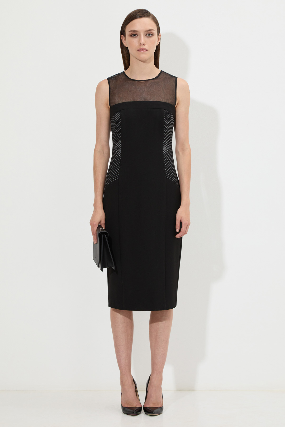 Dress female ПЛАТЬЕ VASSA&Co Black