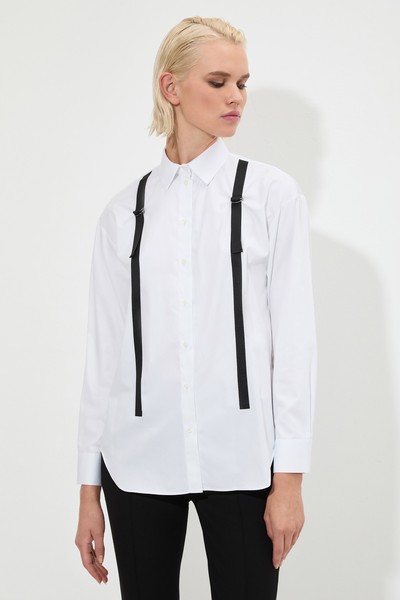 Дизайнерская блузка VASSA&Co, пол женский, цвет белый