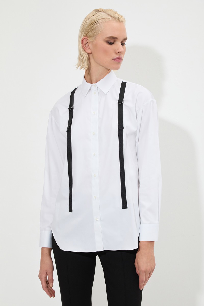 Дизайнерская блузка VASSA&Co, пол женский, цвет белый