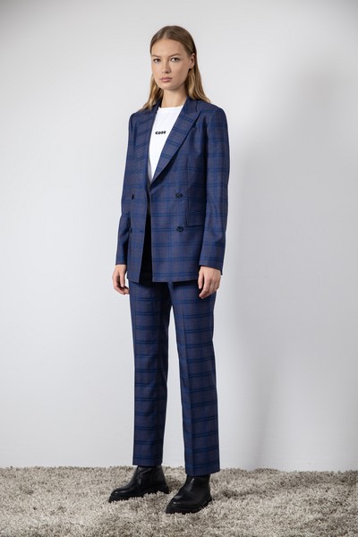 Брюки классические VASSA CODE, пол женский, цвет синий