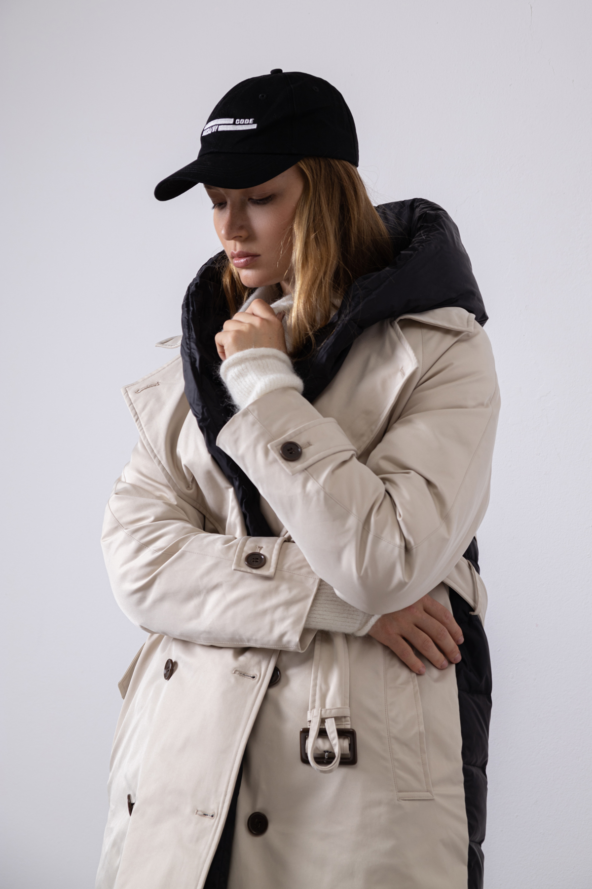 Coat female ПАЛЬТО ЖЕНСКОЕ VASSA CODE Бежевый