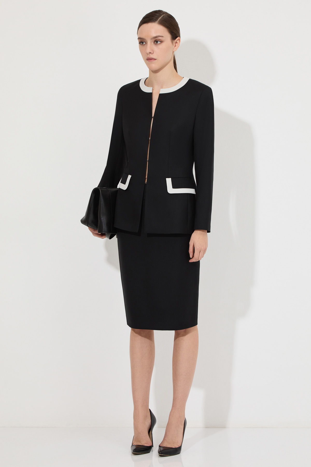 Юбка из шерсти female ЮБКА VASSA&Co Black