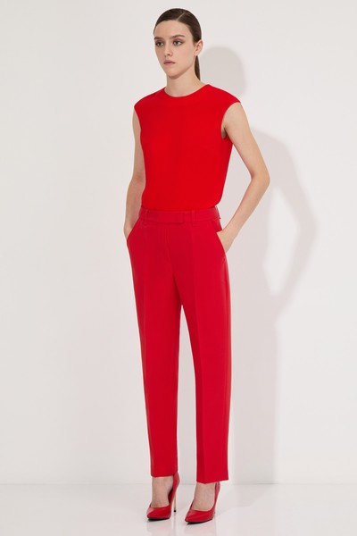Брюки VASSA&Co, пол женский, цвет красный