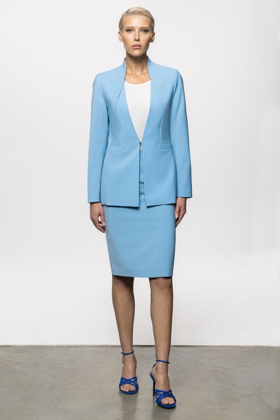 Дизайнерский приталенный жакет VASSA&Co, пол женский, цвет синий