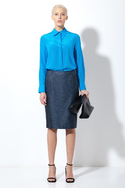 Юбка-карандаш VASSA&Co, пол женский, цвет синий