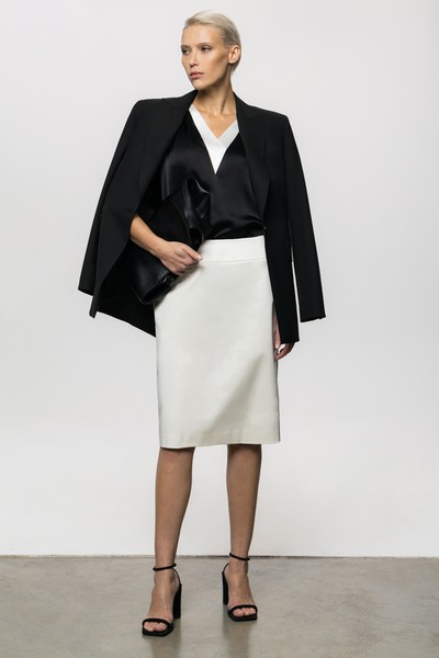 Юбка в молочном цвете VASSA&Co, пол женский, цвет белый