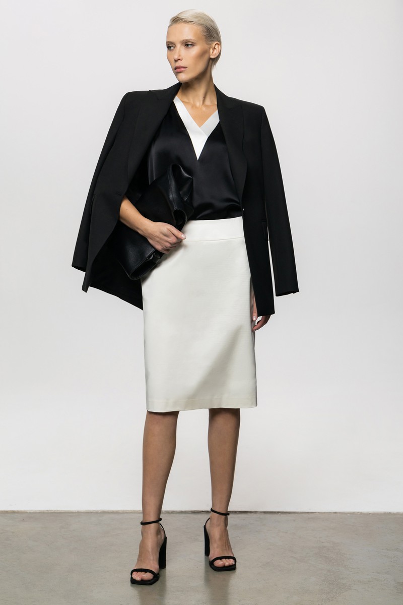 Юбка в молочном цвете VASSA&Co, пол female, цвет white