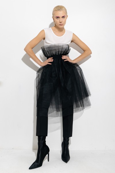 Юбка-пачка из сетки VASSA&Co, пол женский, цвет черный