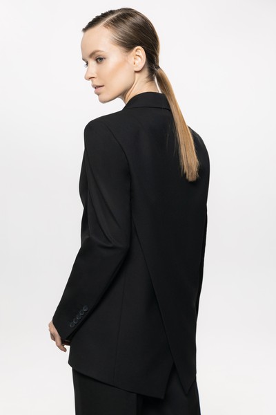 Жакет с разрезом VASSA&Co, пол женский, цвет черный
