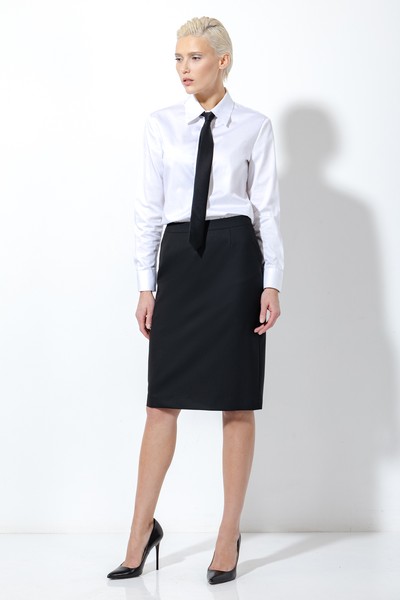 Юбка-карандаш VASSA&Co, пол женский, цвет черный