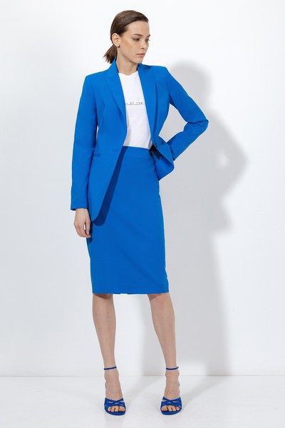 Юбка-карандаш VASSA&Co, пол женский, цвет синий