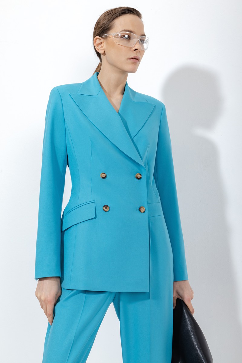 Комбинезон с имитацией жакета VASSA&Co, пол female, цвет голубой