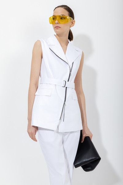 Жилет-косуха VASSA&Co, пол женский, цвет белый