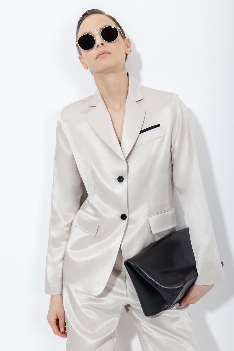 Жакет с контрастной отделкой VASSA&Co, пол женский, цвет молочный