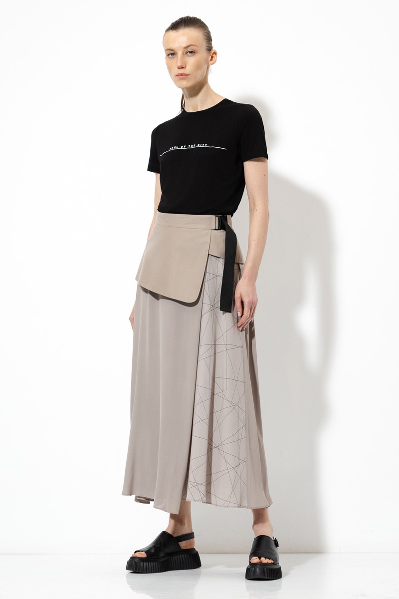 Юбка с баской VASSA&Co, пол женский, цвет коричневый