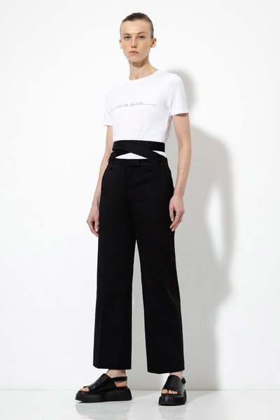 Брюки со съемной деталью VASSA&Co, пол женский, цвет черный