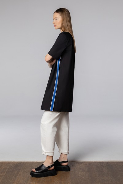 Платье-рубашка , пол женский, цвет черный