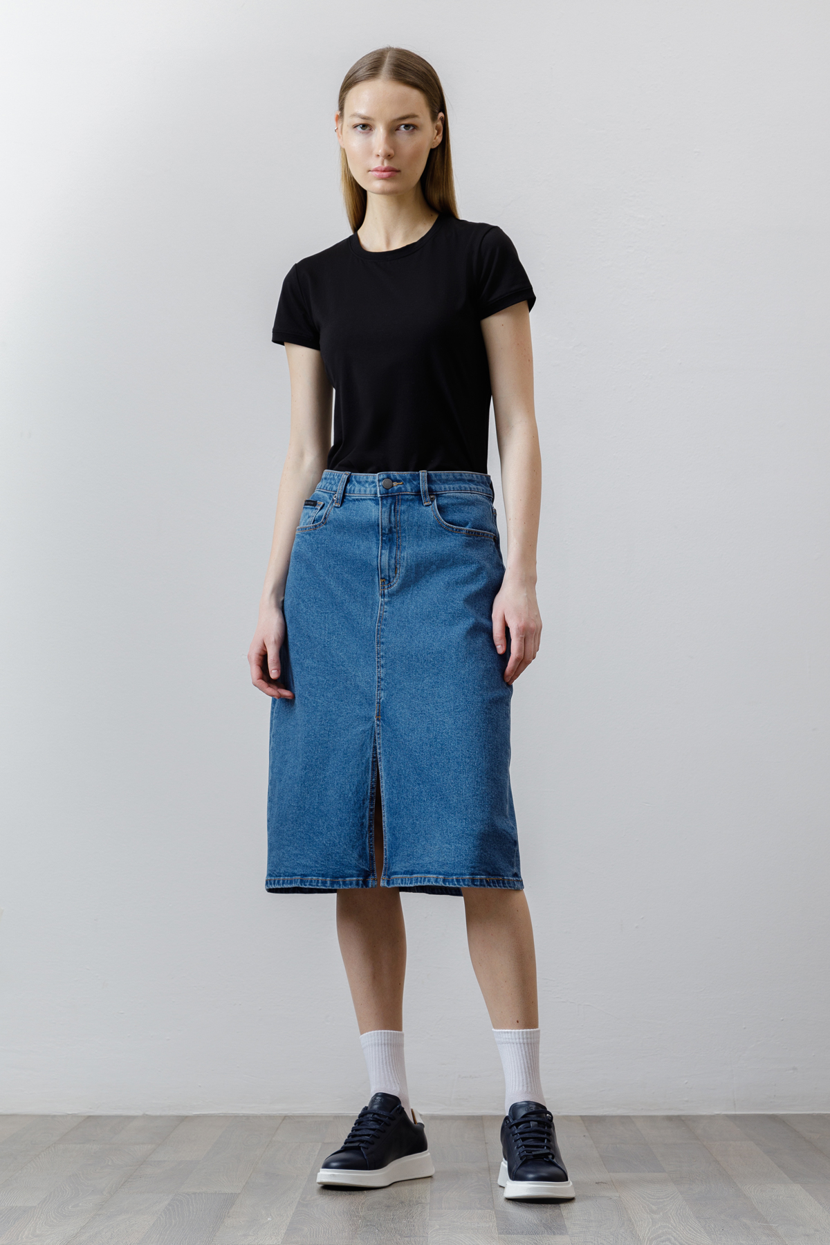 Skirt female ЮБКА ЖЕНСКАЯ VASSA CODE Голубой