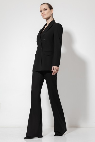 Двубортный жакет VASSA&Co, пол женский, цвет черный