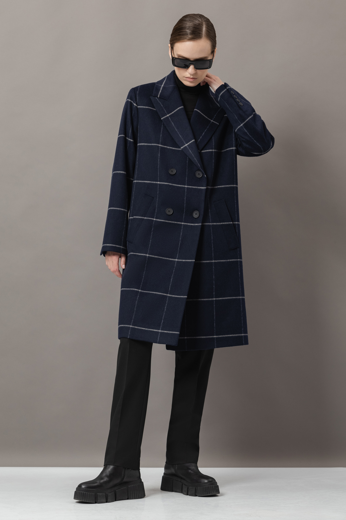 Coat female ПАЛЬТО VASSA&Co Синий