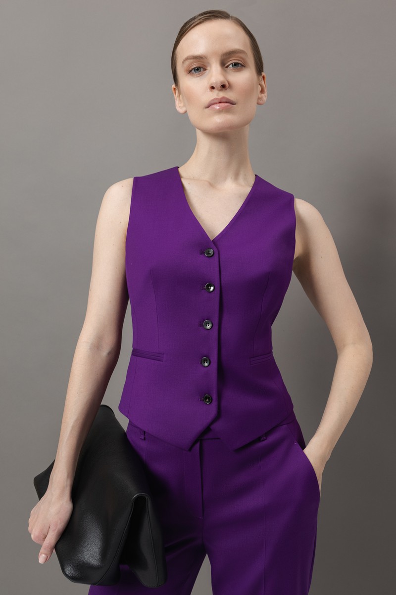 Жилет VASSA&Co, пол женский, цвет фиолетовый