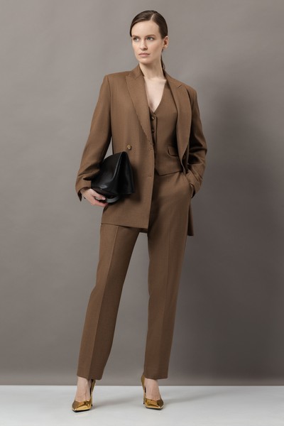 Жакет VASSA&Co, пол женский, цвет коричневый