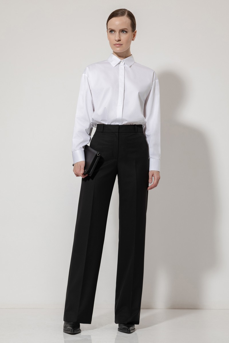 Trousers female БРЮКИ VASSA&Co Black
