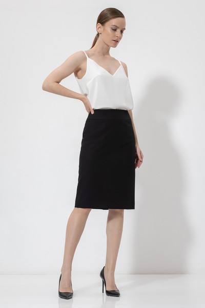 Юбка-карандаш VASSA&Co, пол женский, цвет черный