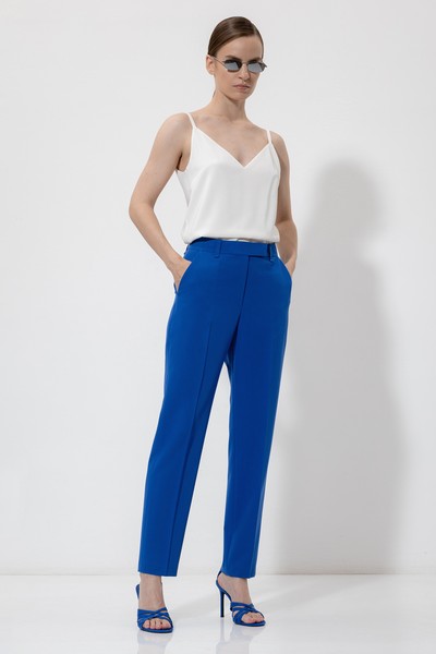 Брюки VASSA&Co, пол женский, цвет синий