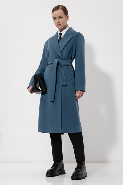Пальто VASSA&Co, пол женский, цвет голубой