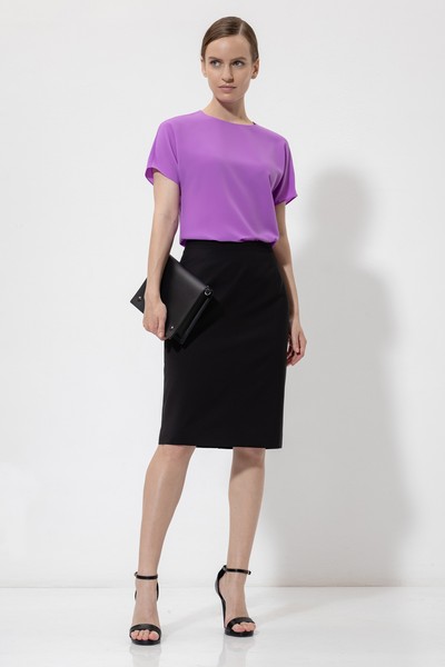 Юбка-карандаш VASSA&Co, пол женский, цвет черный