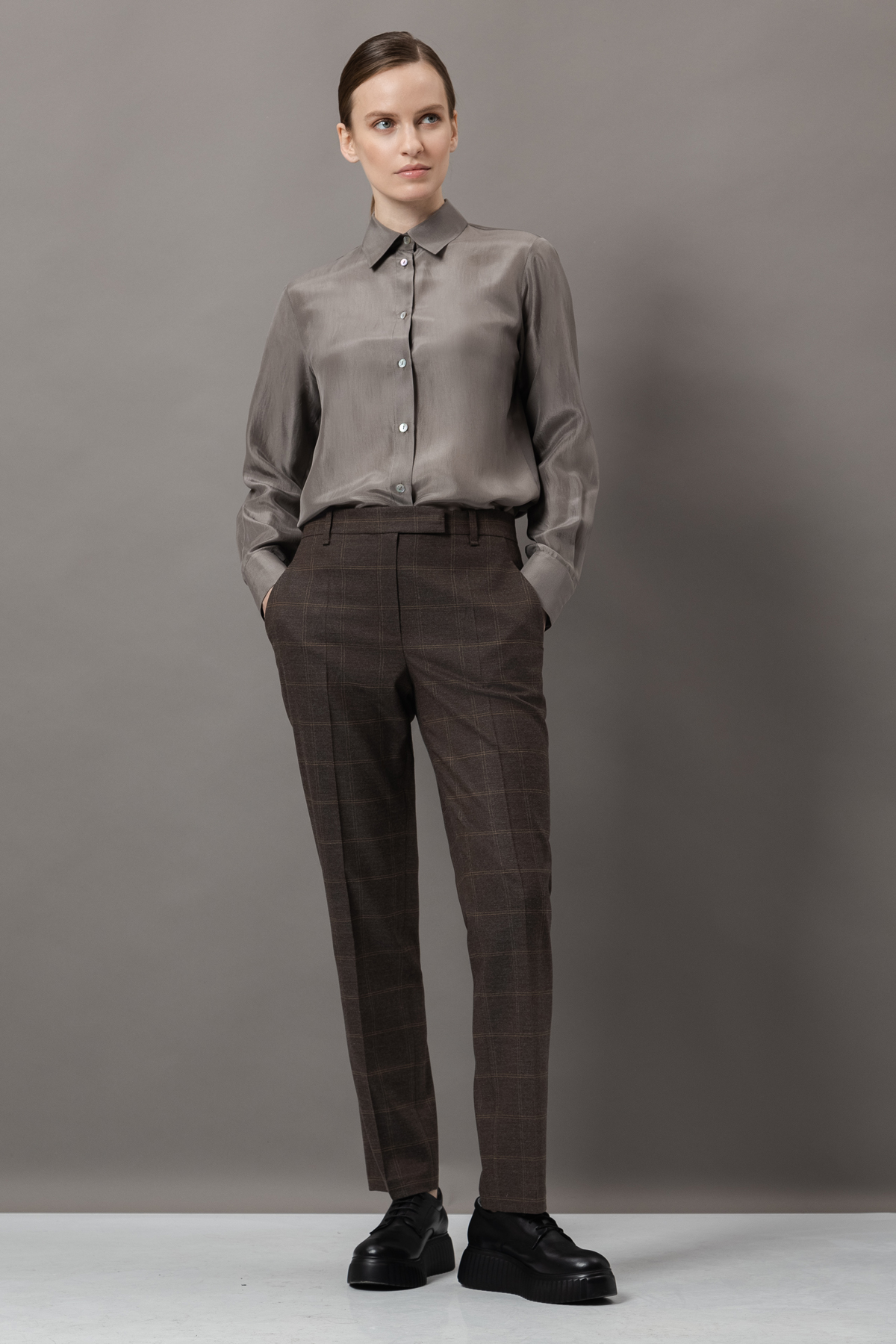 Брюки female БРЮКИ VASSA&Co Brown