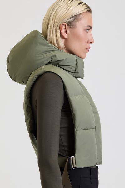 Укороченный жилет VASSA&Co, пол женский, цвет коричневый