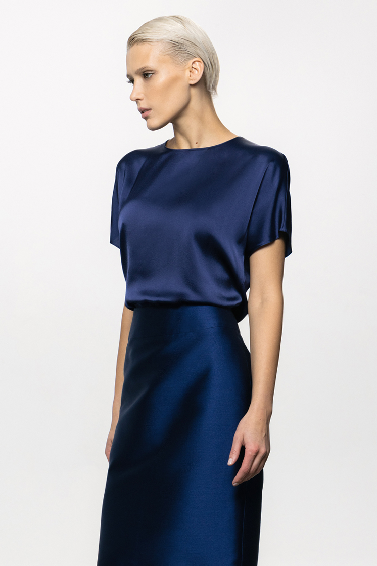 Blouse female БЛУЗКА VASSA&Co Синий