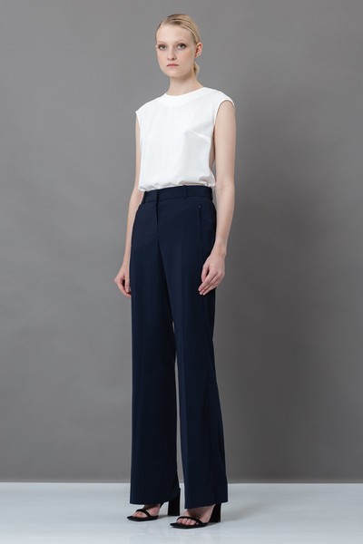 Брюки VASSA&Co, пол женский, цвет синий