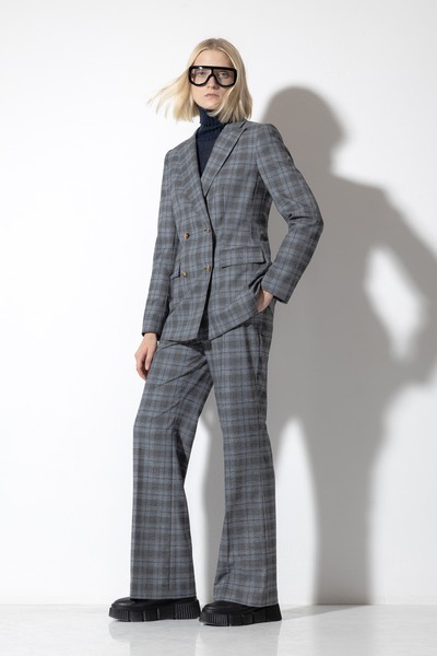 Широкие брюки VASSA CODE, пол женский, цвет серый