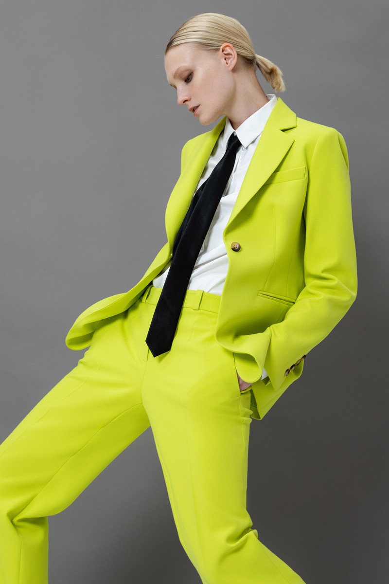 Жакет приталенного кроя VASSA&Co, пол женский, цвет желтый