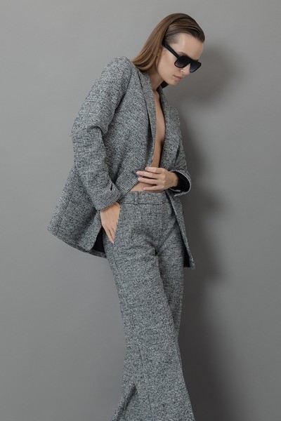 Жакет из фактурной ткани VASSA&Co, пол женский, цвет черный