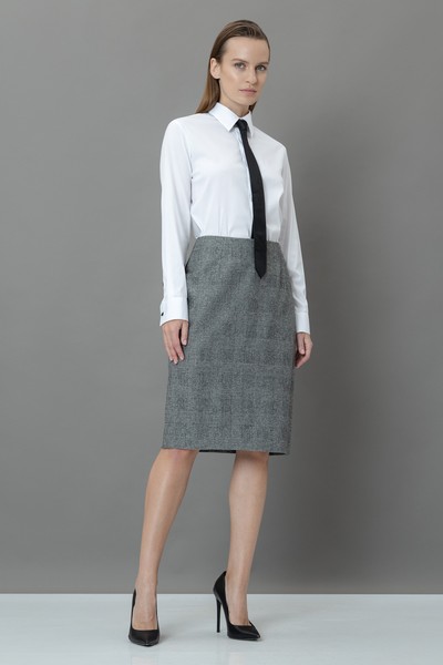 Юбка-карандаш VASSA&Co, пол женский, цвет серый